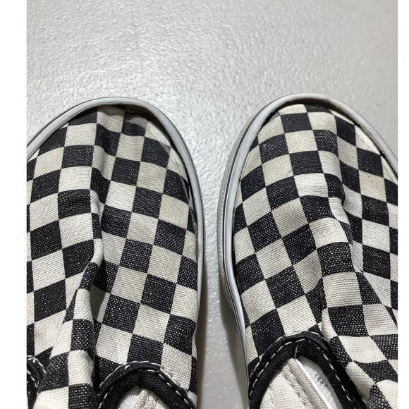 Vans Kids Slip-On Shoes Size 1 — Black/White Checkerboard, Classic, Casual - Picture 6 of 7